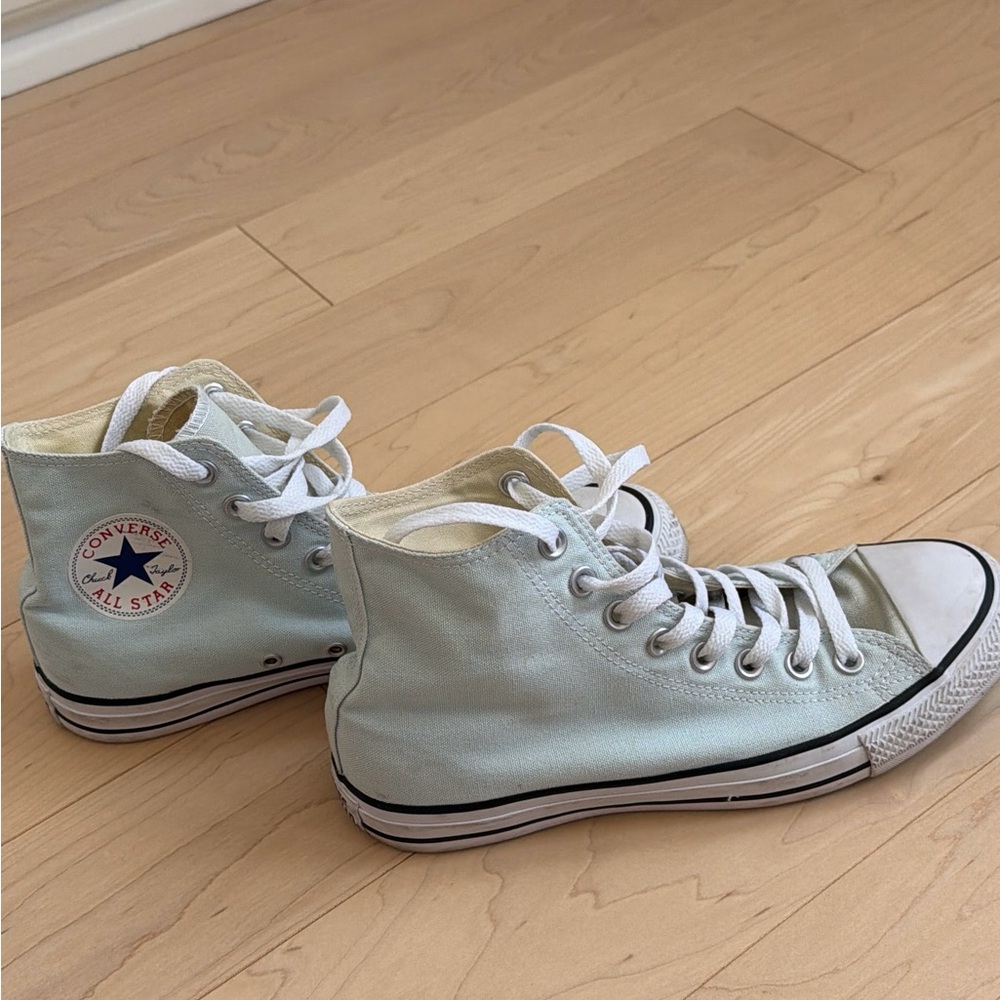Converse High Top Sneakers - Mint Green & White - Picture 7 of 9
